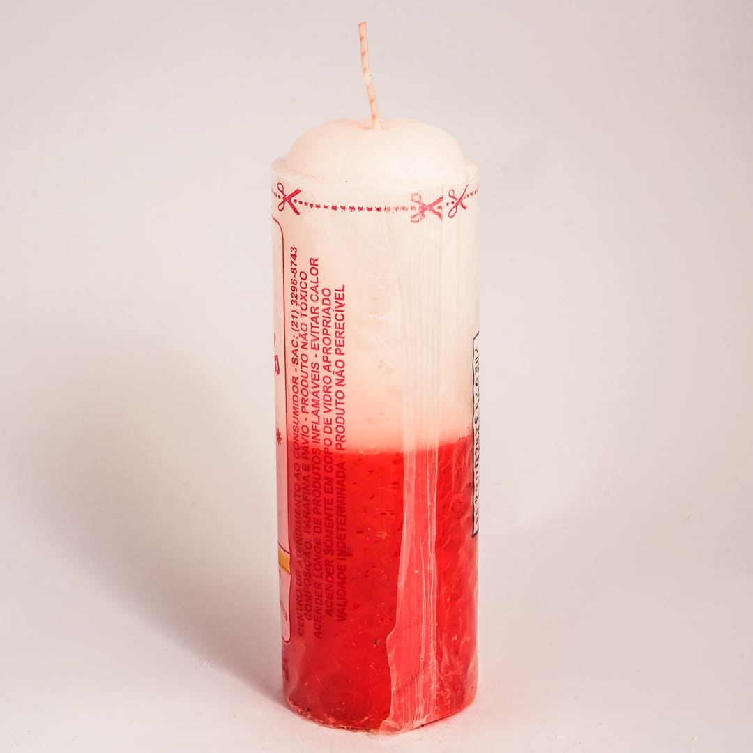 Vela votiva estrela do mar SF (245g) vermelho e branco - Image 2